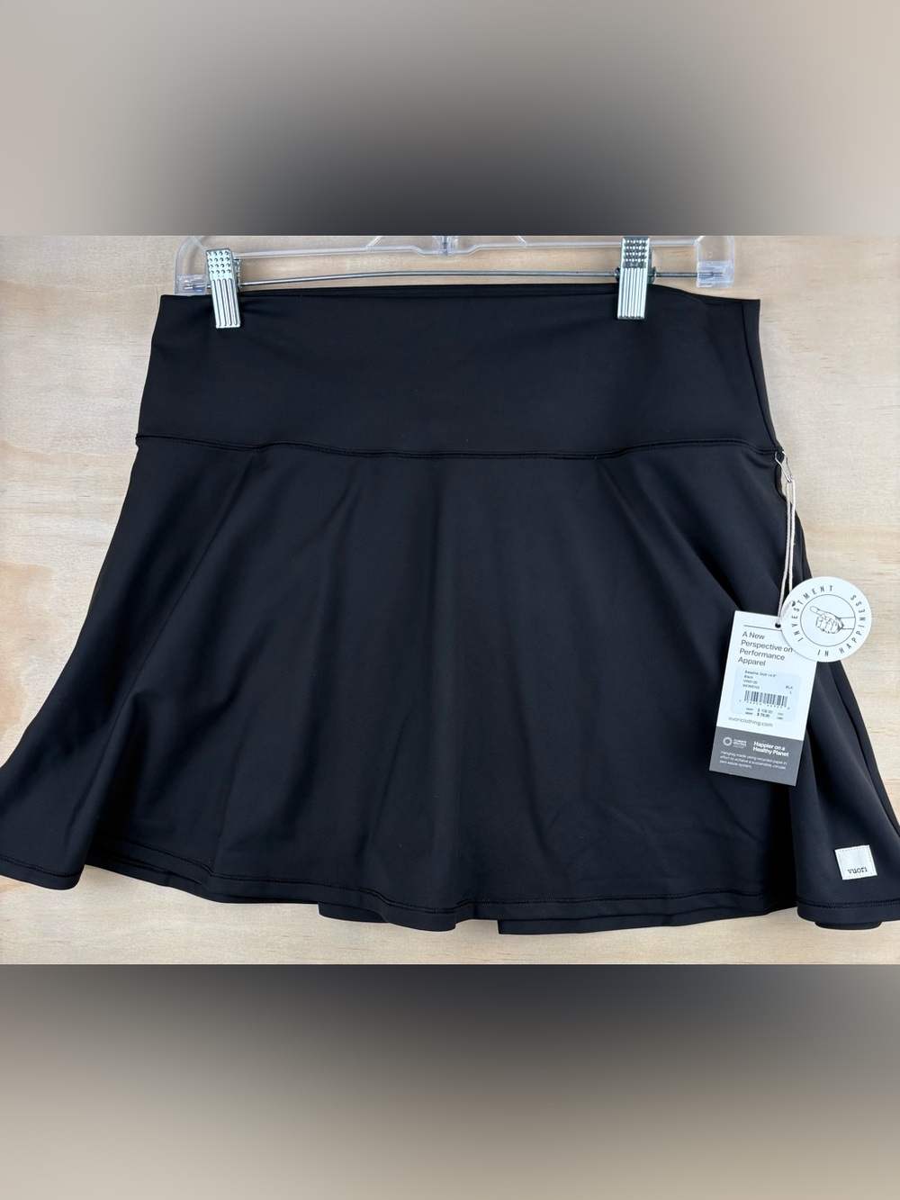 VUORI Baseline Skirt 14.5" Black Women’s Size Large Tennis Golf NWT
